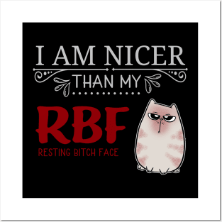 Resting Bitch Face RBF Cute Cat Posters and Art